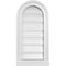 Ekena Millwork Round Top Surface Mount PVC Gable Vent: Functional, w/ 2"W x 2"P Brickmould Sill Frame, 12"W x 24"H GVPRT12X2403SF - alternate 1